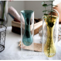 creative double wall glass vase for home decoration